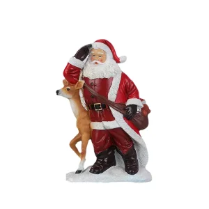 European Style Portrait Resin Santa Claus Statue Christmas Decor Miniature Tabletop Ornament