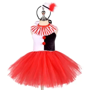 European style Cute Girl Clown Cosplay CostumeChristmas Festival Party Performance Dress