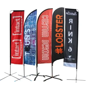 Event Flying Banner Teardrop Feather Beach Flag for Market Wedding Beach Flag 4M Feather Flag With Fiberglass Pole