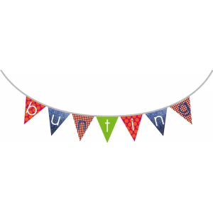 Event Party Backdrop Decoration Supplies Polyester Happy Birthday Buntings Banner Reusable Lightweight