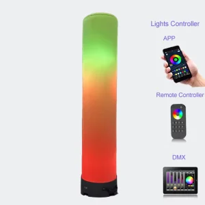Event Party Colorful Advertising Inflatables LED Column Lights Portable Decoration Light Tower