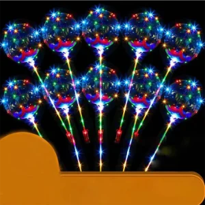 Event Wedding Decoration 10inch 18 Inch 24inch 36inch LED Light up Colorful Bobo Balloons with Stand