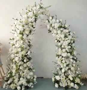 Events Decoration Items Bride to Be Party Decorations Artificial Flower Arrangement Silk Flowers White Wedding Arch
