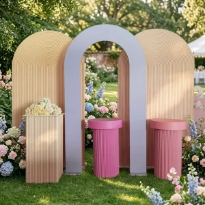 Events Party Supplies Romantic Modern Wedding PVC Backdrop Birthday Party Decoration Set for Sale