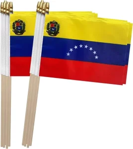 Events or Festivals Using Polyester Venezuelan Flag Waving 14x21cm Outdoor Event Flags