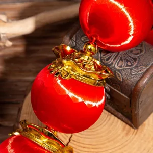 Exquisite Hot Stamping Lantern String Hanging Decoration Chinese New Year Home Decor Gift Festival Festive Supplies