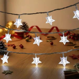 Exquisite Outdoor Waterproof LED Shooting Star Icicle Christmas Decorative Lights IP44 Rated Warm White Commercial Fixed Socket