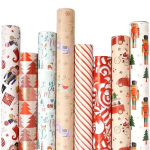 Extra Large 0.7x8m Roll for Toy and Gift Boxes Christmas Gift Wrapping Paper