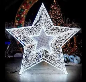 Extra Large 3D Iron LED Motif Light for Outdoor Holiday Decoration, Customizable Colors