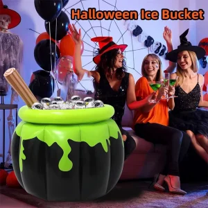 Extra Large Halloween Beverage Chiller Bucket PVC Inflatable Halloween Ice Bucket Drink Cooler for Halloween Party Supplies