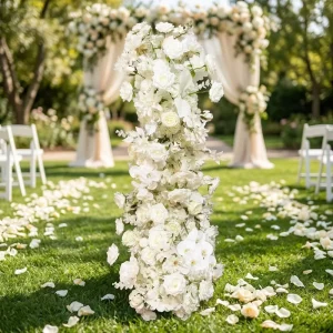 Fabric Jane Love Sofa Around Floor Floral Wedding Backdrop Decor Prop Table Runner Event Road Guide Flower Window Display