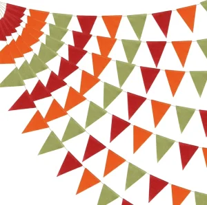 Fabric Pennant Bunting Triangle Hanging Flag for Kindergarten Event Birthday Festival Outdoor Garden Party Decor Supplies