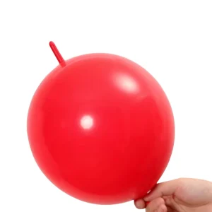 Factory 10 Inch Red Color Latex Link Needle Tail Latex Balloons