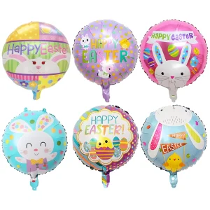 Factory 18 Inch English Easter Day Happy Birthday Foil Helium Inflatable Balloons Kids Party Decoration Supplies