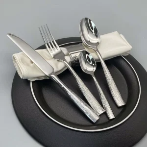 Factory 304 Stainless Steel Knife Fork Spoon Luxury Retro Design Mirror Polished Dishwasher Safe European Tree Set