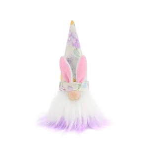 Factory 6 Inch Spring Holiday Gift Lavender Flower Farmhouse Plush Gonk Rabbit Decoration Easter Gnome for Home