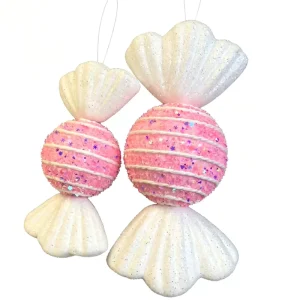 Factory Christmas Decoration Supply Striped Candy Hanging Ornament for Xmas Tree, Mall and Window Decor