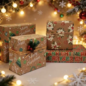 Factory Christmas Gift Box Packaging Kraft Paper Food Packaging Boxes Reasonable Price Paper Packaging Gift Box for Holiday