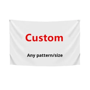Factory Custom 100% Polyester Flag Background Banner for Birthday Christmas Festivals and Wall Decorations Party Decorations