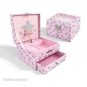 Factory Custom Ballerina Music Jewelry Box Rotating Girl Figurine Musical Trinket Organizer for Kids Birthday Gift Wholesalers
