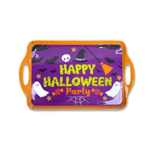 Factory Custom New Wood Design Print Eatery Melamine Service Tray Plastic Anti Slip Tray Decorative Plastic Tray