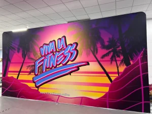 Factory Custom Size Polyester Photo Booth Backdrop with Durable High Resolution Display Customized Logo and Business Use