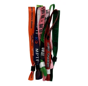 Factory Custom Woven Wristbands Free Custom Logo Pattern Text Wrist Bands Disposable Party Supplies for Festival Event