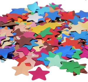 Factory Customized Plastic Sequins Rectangle Shape Flame-retardant Party Stars Christmas Graduation New Year 2*5CM
