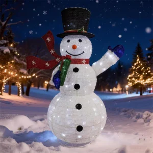 Factory Direct 48-Inch 1.2M 122L LED Fairy Lights with Snowman for Outdoor Christmas Holiday Lighting Decorations