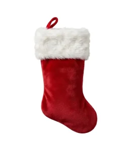 Factory Direct China Retro Soft Plush Faux Fur Long Pile Christmas Stocking Decorations