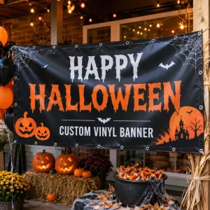 Factory Direct Custom Large Tearproof Reusable Eco Friendly Potential Vinyl Banner for Halloween Festivals Storefronts