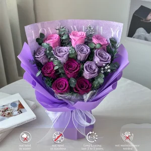 Factory Direct DIY Preserved Rose Bouquet for Valentine Mother Day Gifts
