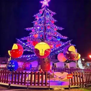 Factory Direct Luxury LED Lighted Family Christmas Tree Amusement Ride for Sale