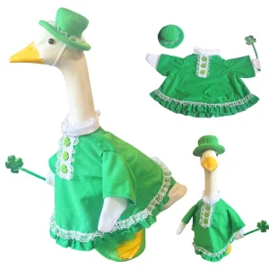 Factory Direct OEM ODM Custom Porch Goose Outfit Large White Goose Women’s Saint Patrick’s Day Costume 58g