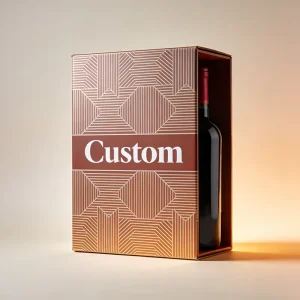 Factory Direct Portable Waterproof Single Bottle for Vodka Gift Box Embossing Option Corrugated Board