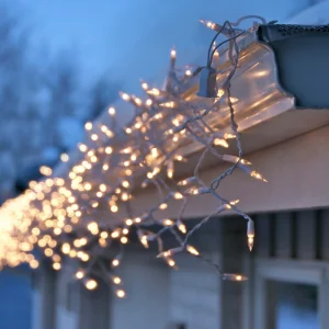 Factory Direct Replaceable UL CSA Mini Clear Icicle Curtain Lights Outdoor Holiday Lights Luces Navida