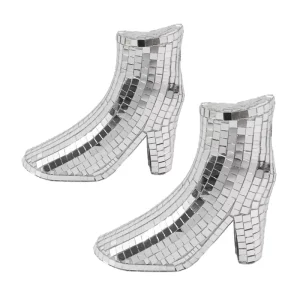 Factory Direct Sale Glitter Disco Shoes Glass High Heels for Women Party Banquet Decor Pendants Thanksgiving Back School