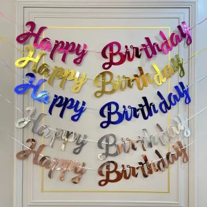 Factory Direct Sales Happy Birthday Conjoined Letter Banner Baby’s First Birthday Party Balloon Chain Decoration Supplies