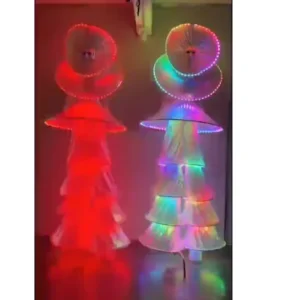 Factory Fashion Luminous Clothes Dark Glow Clothing Led Stilt Performance Costumes