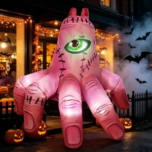 Factory Fun LED Lights for Yard Decor Garden Party Decorations Toys Spooky Halloween Prank Inflatable Finger Figures