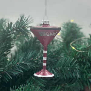 Factory Hand-Painted Glass Wine Cup Christmas Tree Ornament