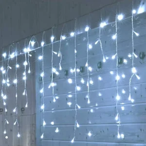 Factory Outlet Outdoor LED Fairy Icicle Lights IP44 Rated Warm White 3.2M 2 Year Warranty Multi Function Christmas Party Wedding