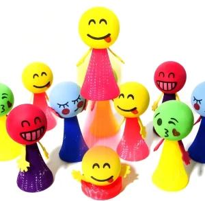 Factory Party Novelty Jumping Popper Colorful Spring Launchers Bouncy Toy Balls