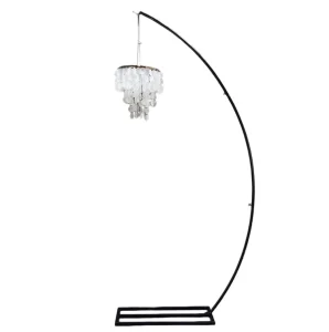 Factory Price 2.4m Tall Metal Stand Iron Frame Chandelier Hanging Bracket for Wedding Background Decoration