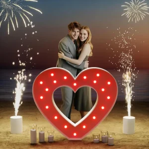 Factory Price Heart Love Letter Light Stands Metal Marquee Letters Light Background With Lights for Baby Shower Wedding