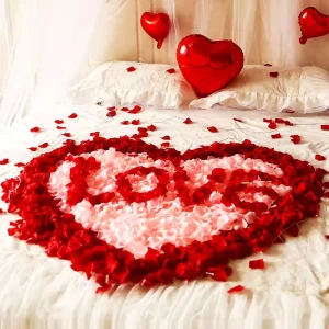 Factory Red Rose Petals Wedding Party Artificial Silk Flower Valentine’s Day Decor High Simulation Fabric Reusable
