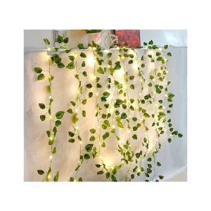 Factory Sale 2Meters LED Ivy Vines Grape Leaves Wedding Decoration Artificial Light Vines