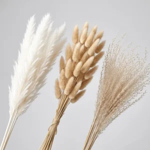 Factory Sale Preserved Bohemian Style Fluffy Pampas Grass Palm Leaves Square Box Natural Dried Flower Plant Wedding New Year