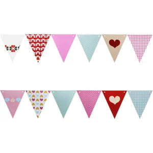 Factory Supplied Colorful Paper Banner Bunting Birthday Pennant Wedding Garland Christmas Party Decoration Flags