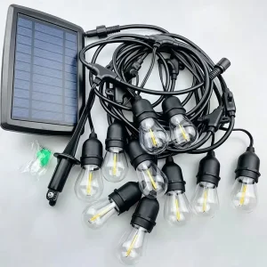 Factory Supplied S14 Marquee Light Outdoor Waterproof Sphere Landscaping Decoration LED String Lights Crystal 24V IP67 Available